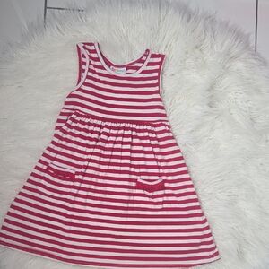 Jellybean Red And White Stripped Cotton Dress